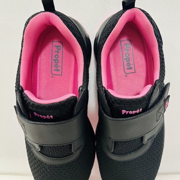 Propet Black Pink Stability X Strap Womens Sneakers Diabetic Orthotic EV Insole - Picture 3 of 9